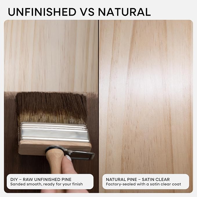 Homeforia 20 inch Wood Floating Shelves, High End Solid Natural Wood 20inch Floating Shelf for Wall Mounted, Unfinished Wooden 20in Floating Shelves, Heavy Duty Bracket, 20 X 6.5 X 1.75 inch, Set of 3
