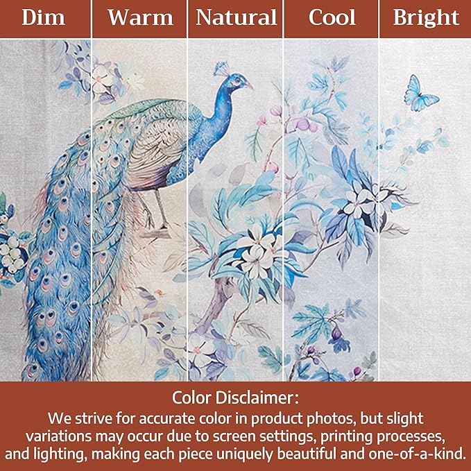Maison d' Hermine Premium Table Cloth Rectangle Table 100% Combed Cotton 108 x 70 Inches Tablecloth Reusable Decorative for Dining Room, Farmhouse, Party, Festive & Wedding - Peacock Utopia - Orginal