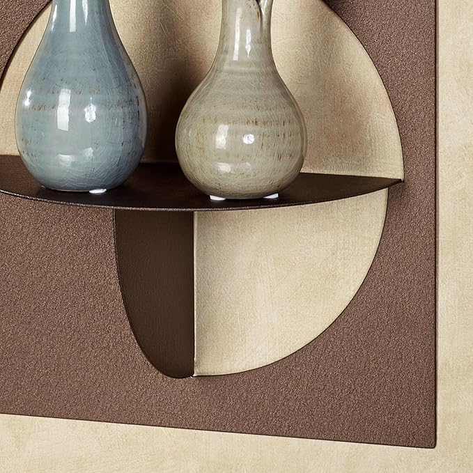 Touch of Class Corydon Vertical Modern Bronze Metal Wall Shelf with Two Shelves | Contemporary Style Shelving Decor for Bedroom, Living Room, Bathroom, Kitchen, Hallway, Entryway