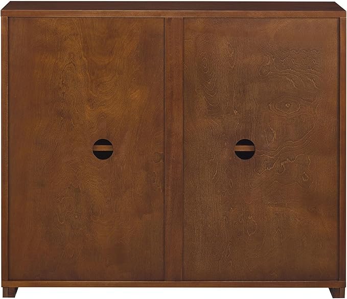 LKTART Mid Century Modern Sideboard Buffet Cabinet, Narrow Walnut Sideboard,Wood Storage Cabinet Credenza with 2 Doors for Living Room, Kitchen, Entryway, Hallway(9.25" D*39" L)