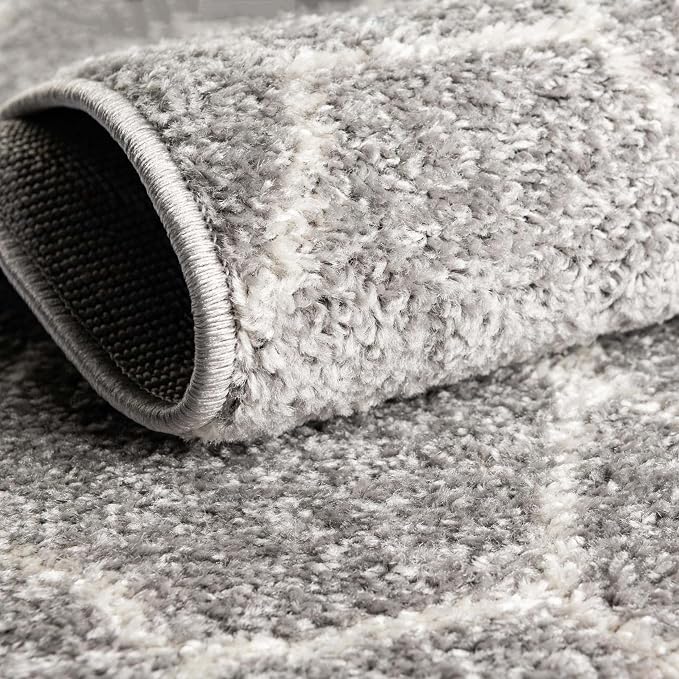 Unique Loom Trellis Frieze Collection Area Rug - Geometric (8' x 11', Light Gray/ Ivory)