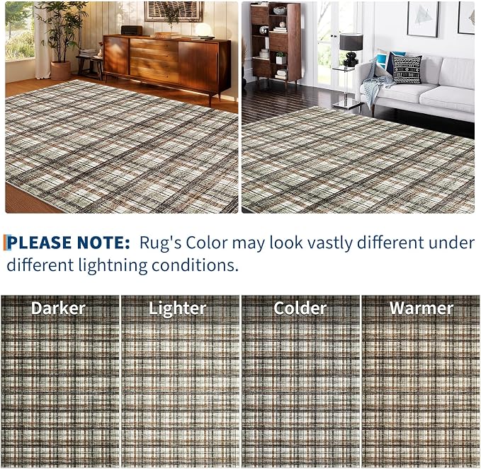 Washable Runners for Hallways 2x6 Rug Modern Bathroom Rugs Non Slip Kitchen Rugs Farmhouse Low Pile Entryway Rug Soft Stain Resistant Carpet for Laundry Hallway Bedside, 2'x6' Celadon&Coffee