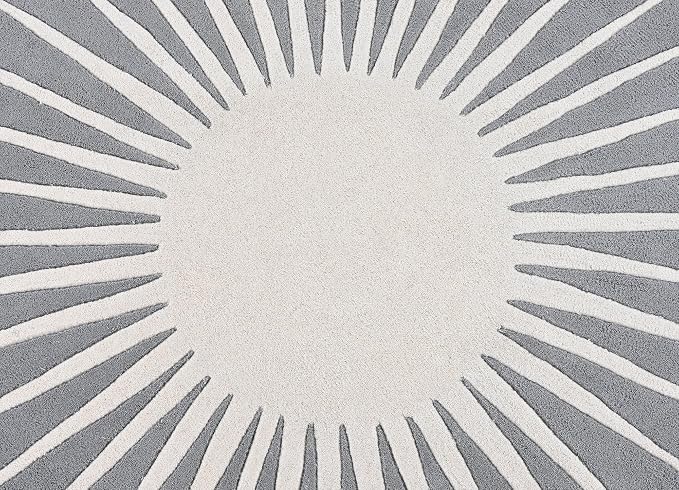 Restoration and Renovation Modern Round Area Rug – Hand-Tufted with 100% NZ Wool, Thick & Soft Circular Carpet for Living Room, Bedroom & Dining Room Decor (Grey, 5' Round)