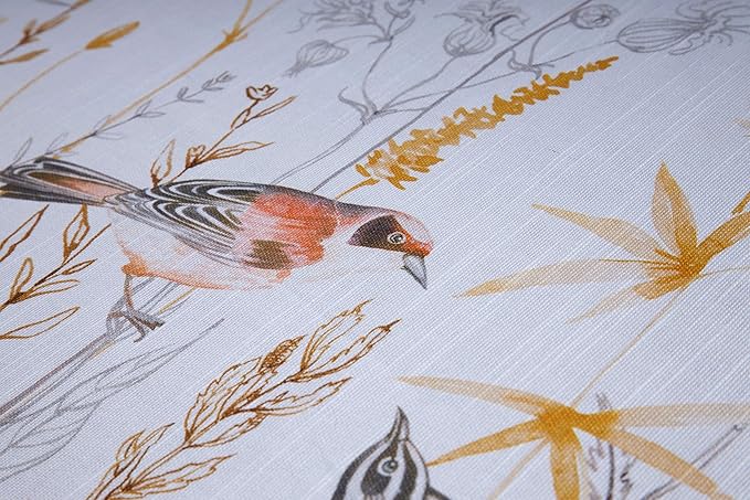 Maison d' Hermine Table Cloth Rectangle Table 100% Cotton 54 x 72 Inches Tablecloth Reusable Decorative for Dining Room Farmhouse Home Valentines Day Decorations Spring Summer - Meadow Florals - Beige
