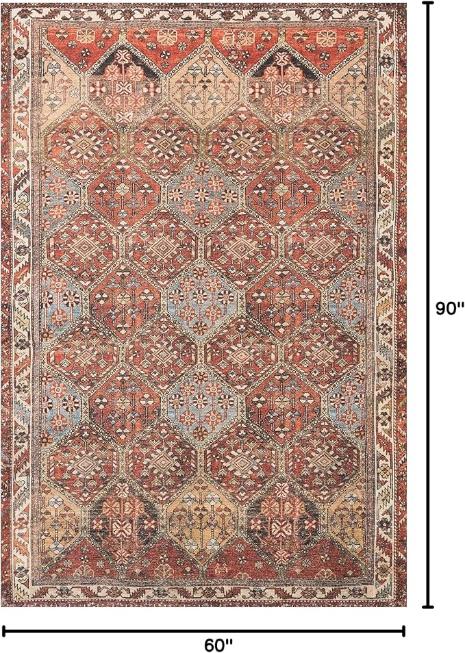 Loloi Loren Collection LQ-16 Spice/Multi 5'-0" x 7'-6" Area Rug