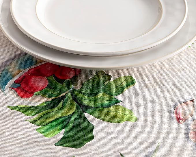 Maison d' Hermine Table Cloth Rectangle Table 100% Cotton 60 x 108 Inches Tablecloth Reusable Decorative for Dining Room Farmhouse Home Valentines Day Decorations Spring Summer - Gourmand