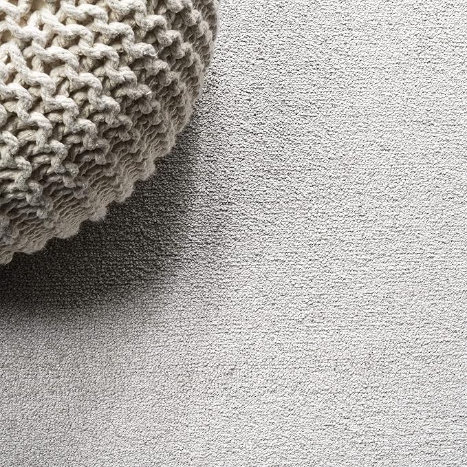 JONATHAN Y Haze Solid Low-Pile Ivory Indoor Area Rug 4x6, Coastal,Bohemian,Minimalist,Classic, Easy-Cleaning for Living Room,Bedroom,Kitchen,Pet Friendly,Non-Shedding (SEU100D-4)