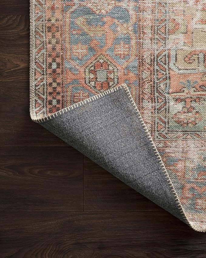 Loloi Loren Collection LQ-15 Terracotta/Sky 8'-4" x 11'-6" Area Rug