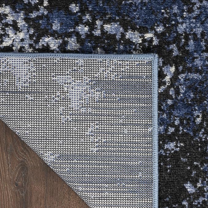Nourison Home Passion Light Blue Black 3'9" x 5'9" Area Rug - Easy Clean, Non Shedding, Bed Room, Living Room, Dining Room, Kitchen (4' x 6')