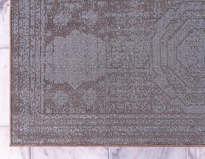 Unique Loom Bromley Collection Area Rug - Wells (2' x 8' 8" Runner, Light Brown/ Ivory)