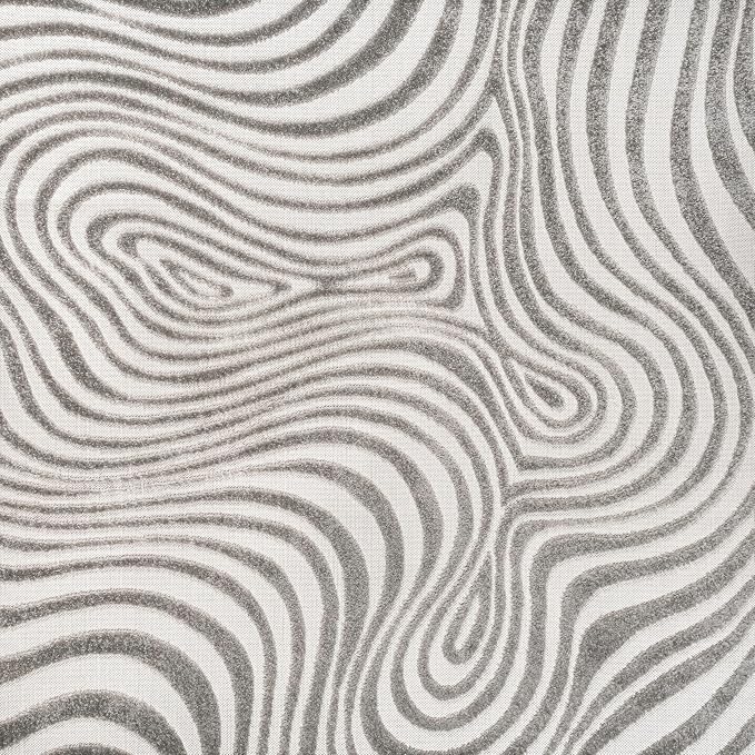 JONATHAN Y Maribo High-Low Abstract Striped Gray/Ivory 8x8 Square Indoor/Outdoor Area Rug, Pet Friendly, Non-Shedding, Stain Resistant, Easy-Cleaning for Backyard, Patio, Porch (SCN103B-8SQ)