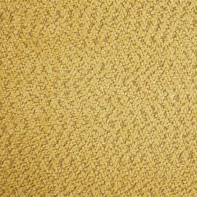 GDFStudio Upholstered Chaise Lounge Chair Indoor with Ottoman, Boucle Fabric Chaise Chair with 2 Throw Pillows and Solid Wood Legs, Recliner Lounge Chair for Office Living Room Bedroom, Yellow