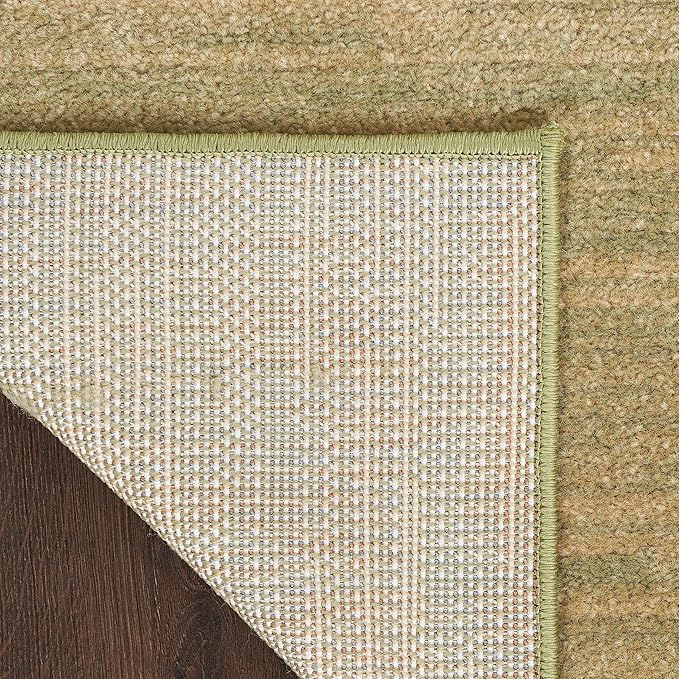 Nourison Home Nourison Essentials Green Gold 2'2" x 10' Area Rug - Easy Clean, Non Shedding, Bed Room, Living Room, Dining Room, Kitchen (10' Runner)