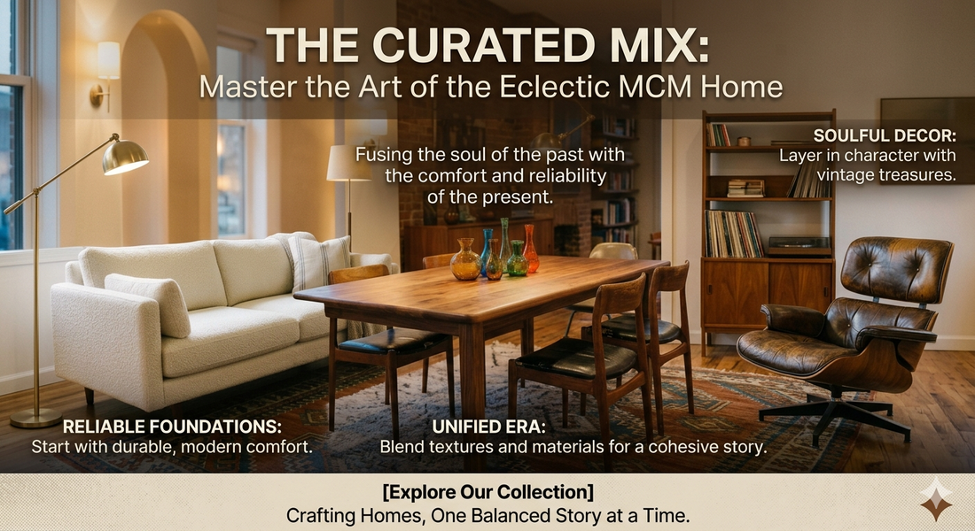 How to Mix Vintage Finds with New Mid-Century Furniture