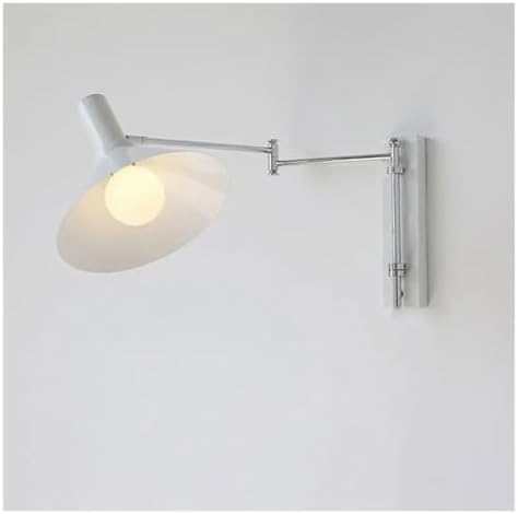 Modern Retro Swing Arm Wall Lamp - Adjustable Long Arm Foldable Bedside Light for Living Room & Bedroom, Stylish Reading Wall Sconce, Industrial Design