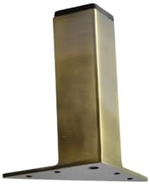 Antique Brass 5 Inch Square Metal Furniture Legs Sofa Couch Cabinet Feet Replacement Bookcase Bathroom Vanity Legs Set of 4 pc