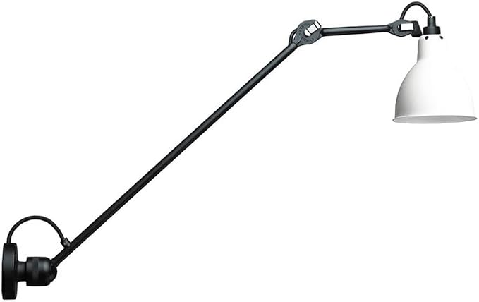 Adjustable Swing Arm Sconce Light Retro Metal Lamp Vintage Industrial Lantern for Kitchen, Living Room, Bedroom,White-Medium arm (White Long arm)