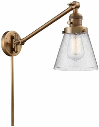 Innovations 237-BB-G64 1 Light Swing Arm, Brushed Brass