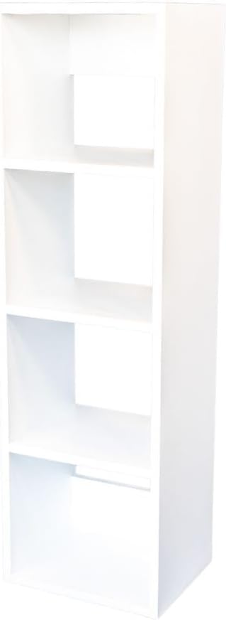 Custom Sized 4-Cube Cubby; Choose color, width, depth, and height. Units are 3/4 inch thick premium grade melamine for strong, solid unit. Easy assembly. Place on the floor or mount on a wall.