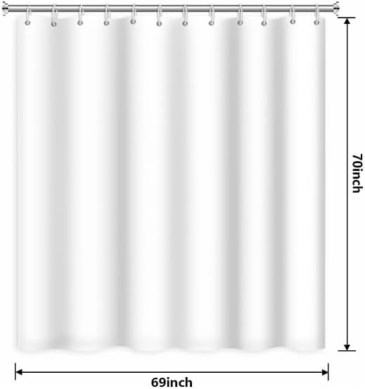 Abstract Geometric Shower Curtains Blue Brown Circle Round Pattern Polyester Fabric Bath Curtains Waterproof for Modern Bathroom Decor Set with Hooks, 69W x 70H Inch