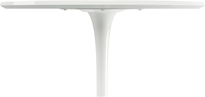 MODHOLIC Tulip Wood Top Dining Table, 36" Round White