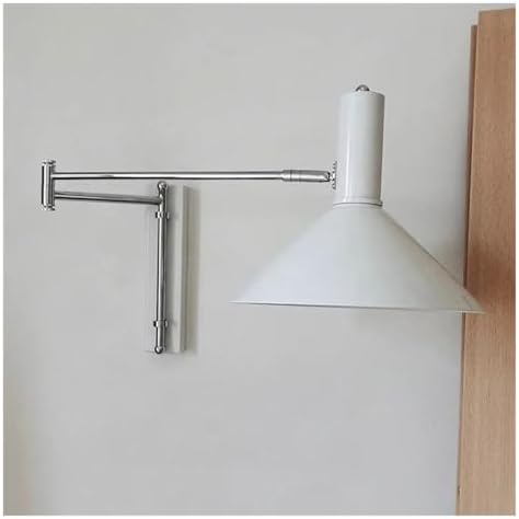Modern Retro Swing Arm Wall Lamp - Adjustable Long Arm Foldable Bedside Light for Living Room & Bedroom, Stylish Reading Wall Sconce, Industrial Design