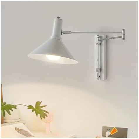 Modern Retro Swing Arm Wall Lamp - Adjustable Long Arm Foldable Bedside Light for Living Room & Bedroom, Stylish Reading Wall Sconce, Industrial Design