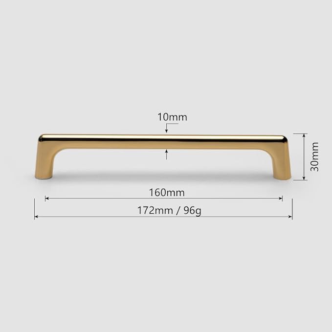 Goo-Ki Shinging Gold Cabinet Pulls with 5''(128mm) Hole Centers, Modern Style Zinc Alloy Cabinet Handles for Dresser,Wardrobe,Cupboard- 2 Pack