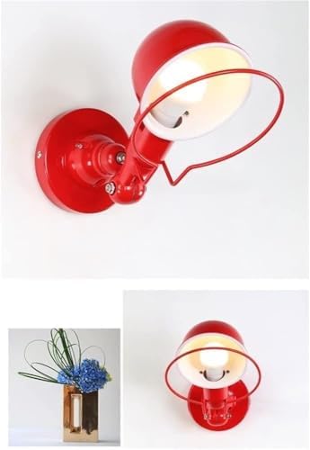 Adjustable Indoor Swing Arm Wall Lamp, Retro Industrial Wall Sconce with E27 Base, Black Metal Shade Light Fixture for Loft, Hallway, Foyer, Vintage Home Decor