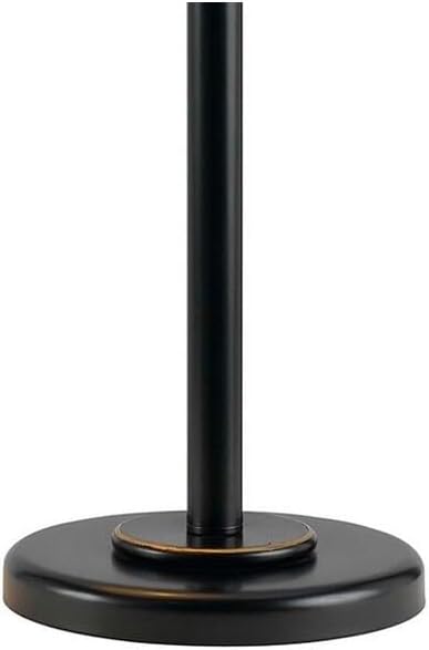 HomeStock Timeless Trends 28.5 Inch Way Metal Body Table Lamp with Swing Arm and Conical Fabric Shade in Black, 19L x 14.5W x 28.5H inches
