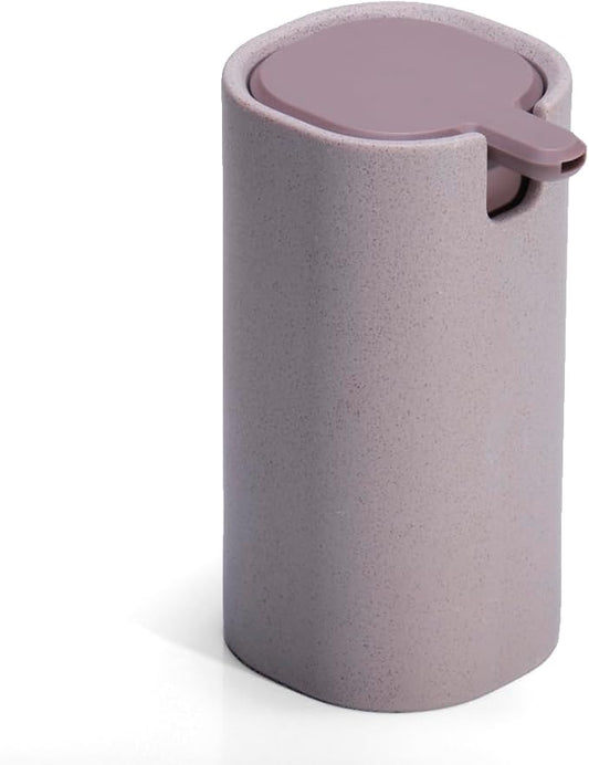 LINE+ARC Modern Easy-to-Press Soap Dispenser (Rose). No-Rust Cute Bathroom Pink Marble Kitchen Sink Ergonomic Liquid Lotion Shampoo Conditioner.