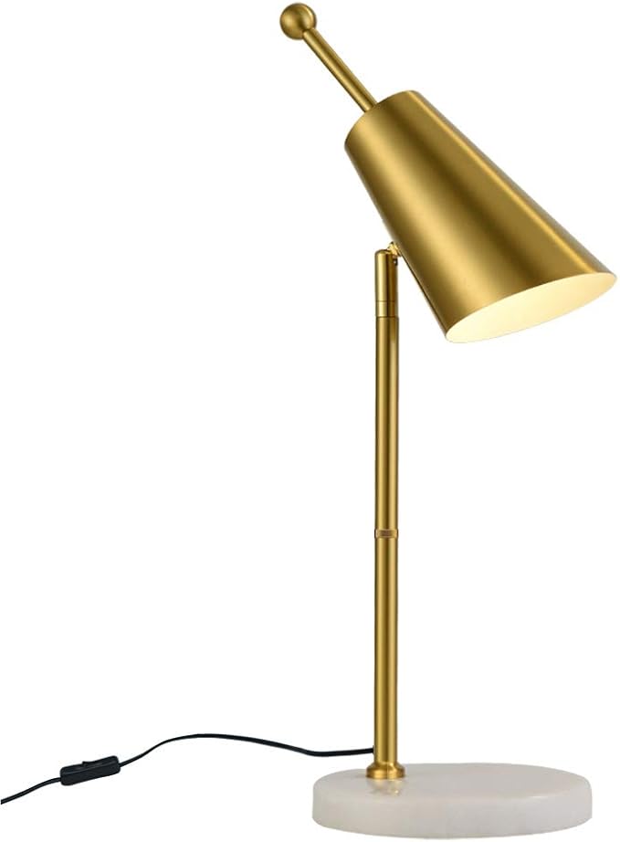 Hsyile Lighting KU300234 Simple Modern Design Creative Bedroom & Living Room Table Lamp, Brass Finish