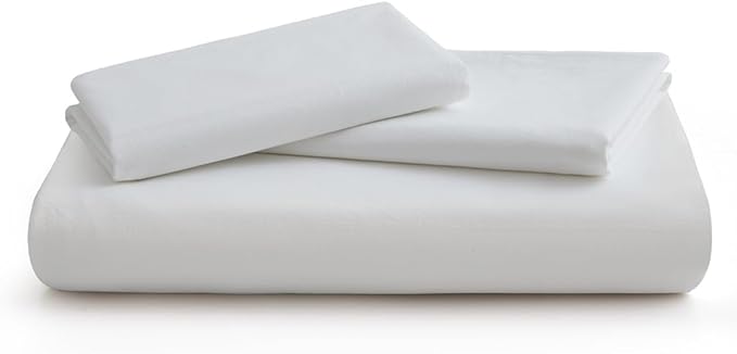 LOVQUE 100% Washed Cotton Duvet Cover King Size, Linen-Like Textured White Fade-Resistant Bedding Set (No Comforter), 104x90 Inches