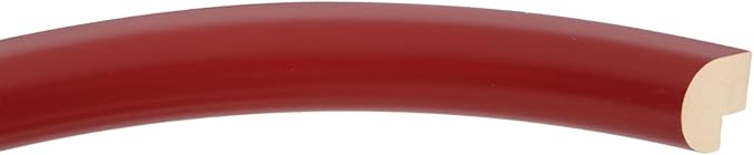 OVALCREST Round Wooden Beveled Wall Mirror for Home Decor, Bathroom, Vanity, Bedroom, Living Room, Hallway - Holiday Red - 20x20 Outside Dimensions