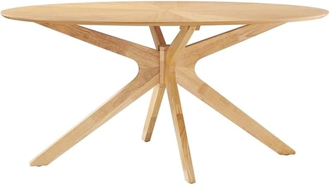 Modway EEI-3848-OAK Crossroads 63" Oval Wood Dining Table, Oak