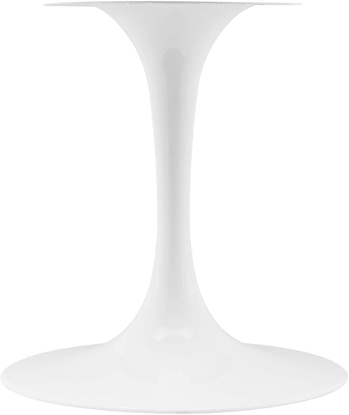 Modway Lippa Oval 78" Artificial Marble Mid-Century Modern Dining Table in White Black