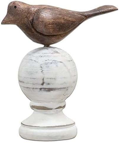 CWI Gifts 2"x5" Wood Carved Bird Finial Table Top