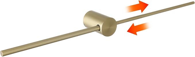 Adjustable Bath Towel Bar Single Bars Towel Rack Rod Wall Mounted SUS304 Stainless Steel Bathroom Towel Holder Toilet Kitchen Towel Shelf Single Layer Modern (Brushed Gold(600mm))