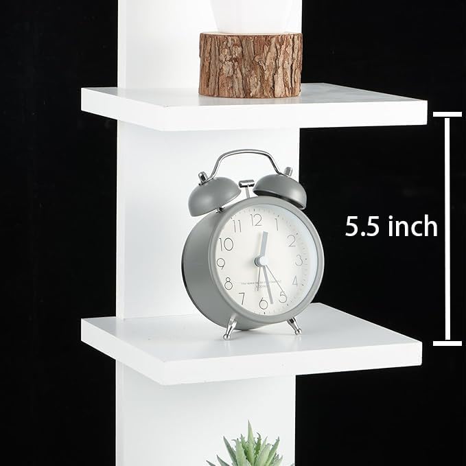 2 Pack 7 Tier Wall Shelf Unit - Lack Floating Shelf, Compact Display Floating Shelf, Vertical Column Wall Decor Mount Floating Storage Organizer Tall Tower Shelf for Bedrooms, Living Rooms