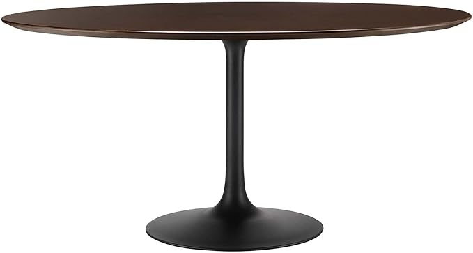 Modway Lippa Dining Table, 60", Black Cherry Walnut
