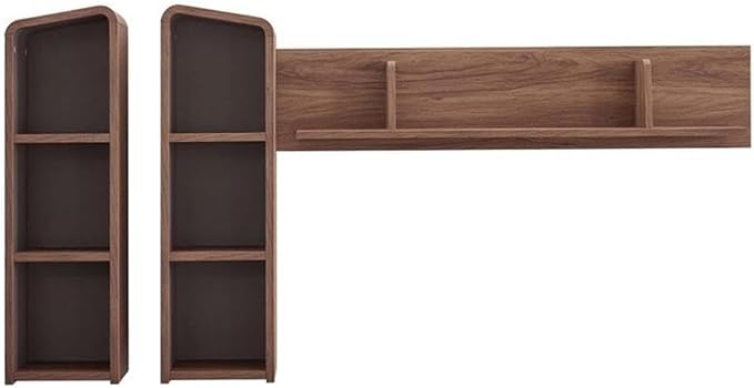 Modway Omnistand, Wall Mounted Shelves, Walnut Gray