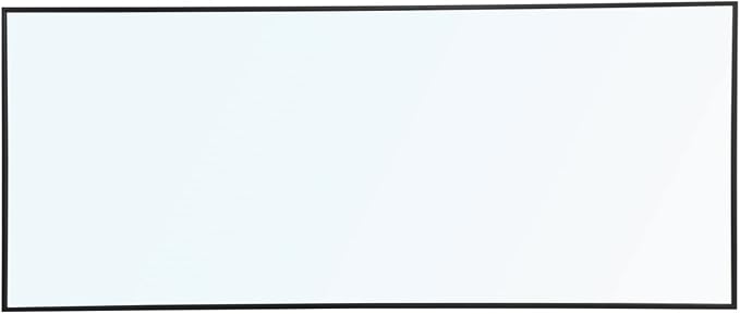 Elegant Decor Monet 72" x 30" Rectangle Metal Frame Mirror in Black