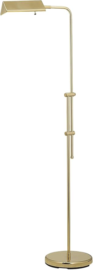Regency Hill Tony Traditional Farmhouse 54" Tall Standing Floor Lamps Set of 2 Lights Pharmacy Task Adjustable Gold Brass Finish Living Room Bedroom House Reading Office Home Decor Entryway Dining