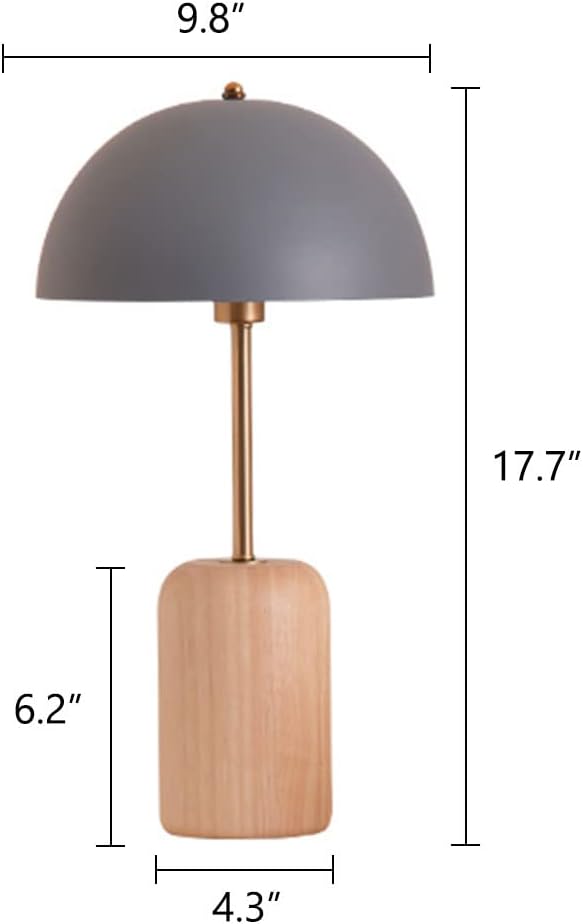 Pink Desk Lamp for Girls Room Modern Mushroom Table Lamp Mushroom Desk Lamp Retro Mid Century Table Lamp with Dome Shade Nordic Minimalist Beside Reading Lamp for Bedroom Study Office