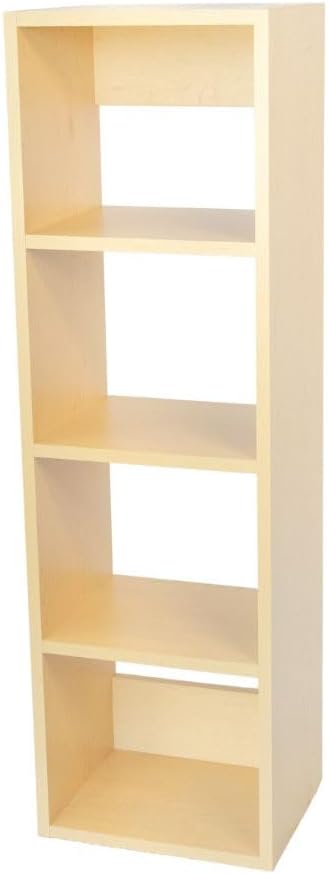 Custom Sized 4-Cube Cubby; Choose color, width, depth, and height. Units are 3/4 inch thick premium grade melamine for strong, solid unit. Easy assembly. Place on the floor or mount on a wall.