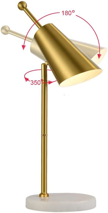 Hsyile Lighting KU300234 Simple Modern Design Creative Bedroom & Living Room Table Lamp, Brass Finish