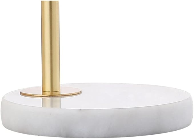JONATHAN Y JYL1000A 20.5" Modern Gold Table Lamp with White Marble Base and Frosted Glass Globe, Contemporary Bedside Nightstand Lamp for Bedroom, Living Room, Office, LED Bulb Included