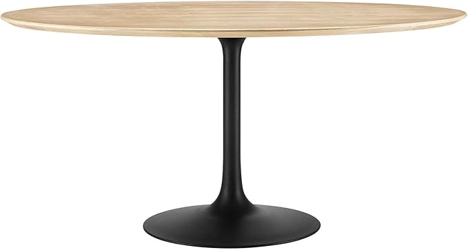 Modway Lippa Dining Table, 60", Black Natural