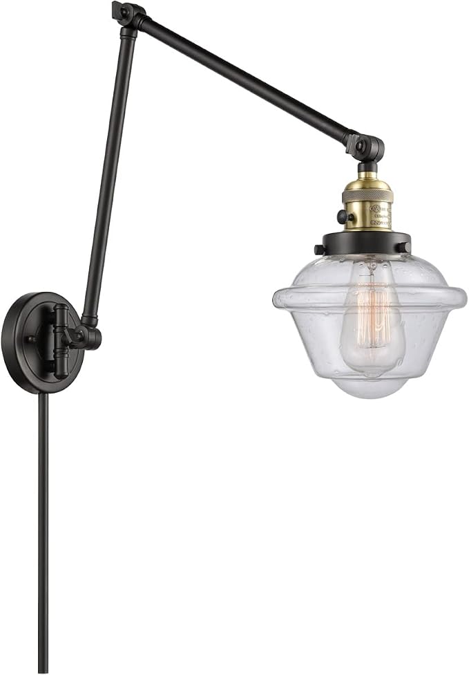 Innovations Lighting 238-BAB-G534 Franklin Restoration One Light Swing Arm Lamp Lamp Two-Tone