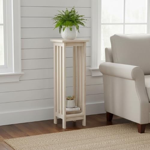 International Concepts Mission Plant Stand, 36-Inch High, Solid Parawood, Unfinished